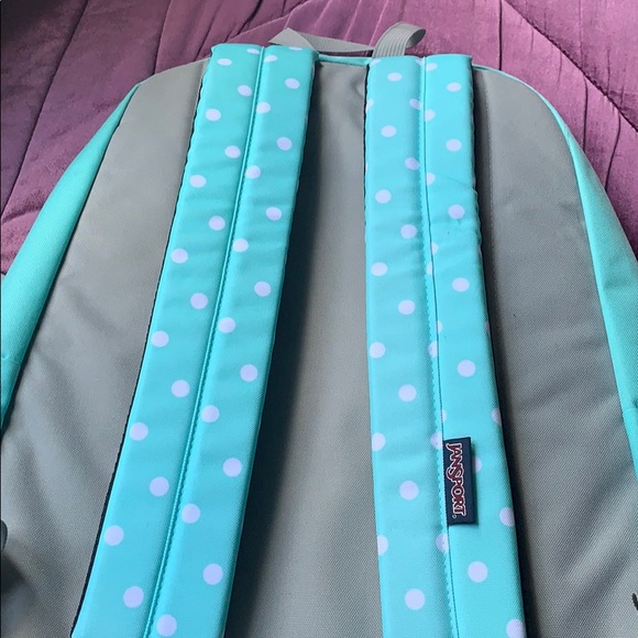 Jansport light blue polka dot Backpack - Picture 8 of 8